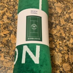 Christy Wimbledon The Championship Green Jacquard Beach Towel 90cm x 150 cm